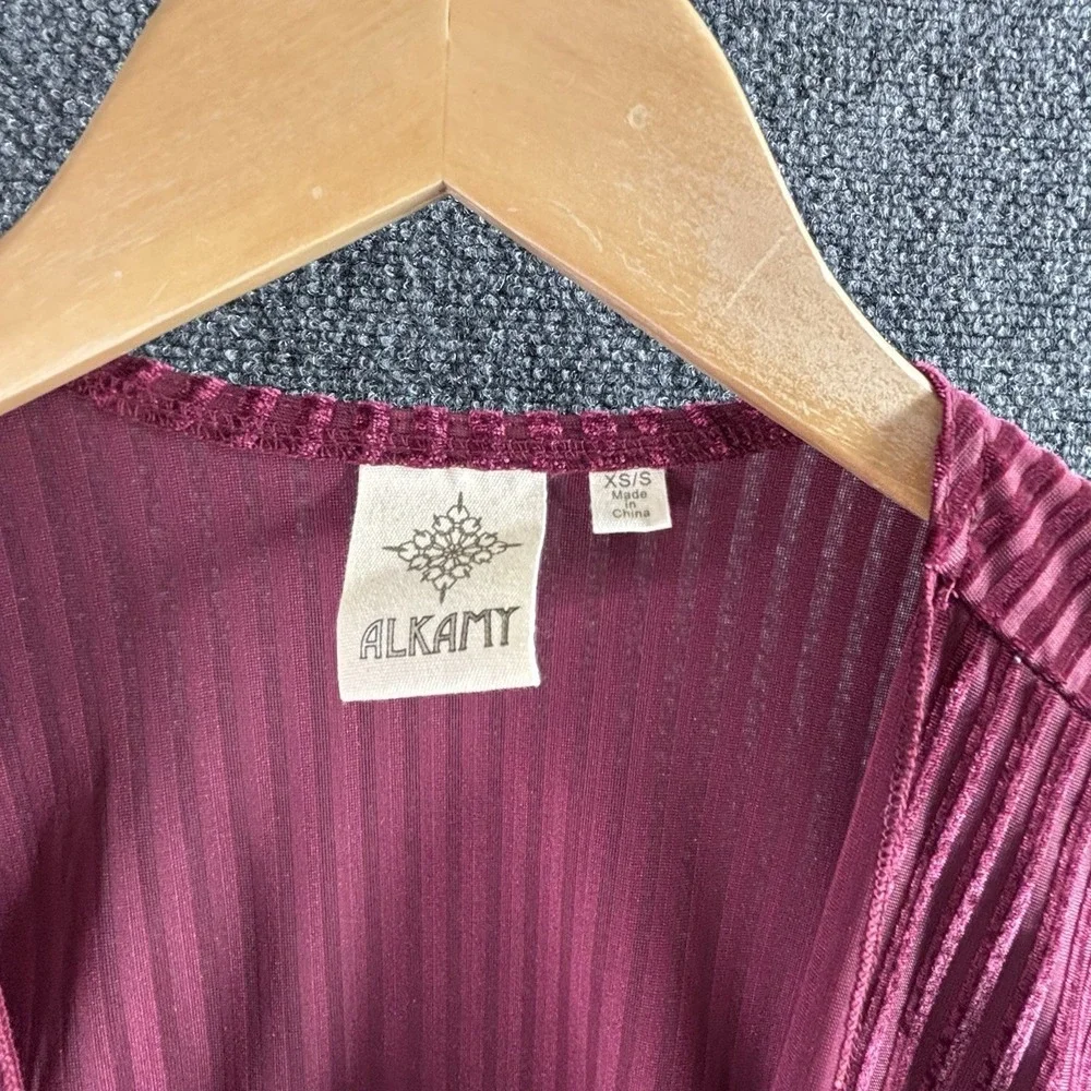 NWT Alkamy Burn Out Velvet Wrap Vacation Boho Resortwear XS